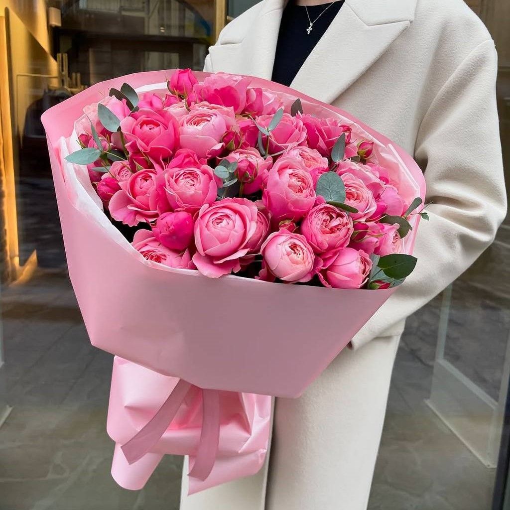 Monobuchet de trandafiri Silva Pink "Liora"