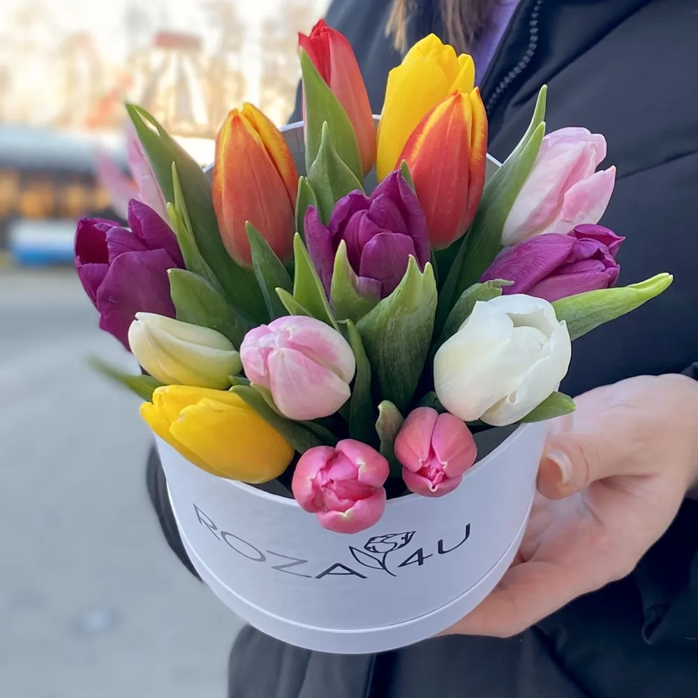 15 lalele în cutie