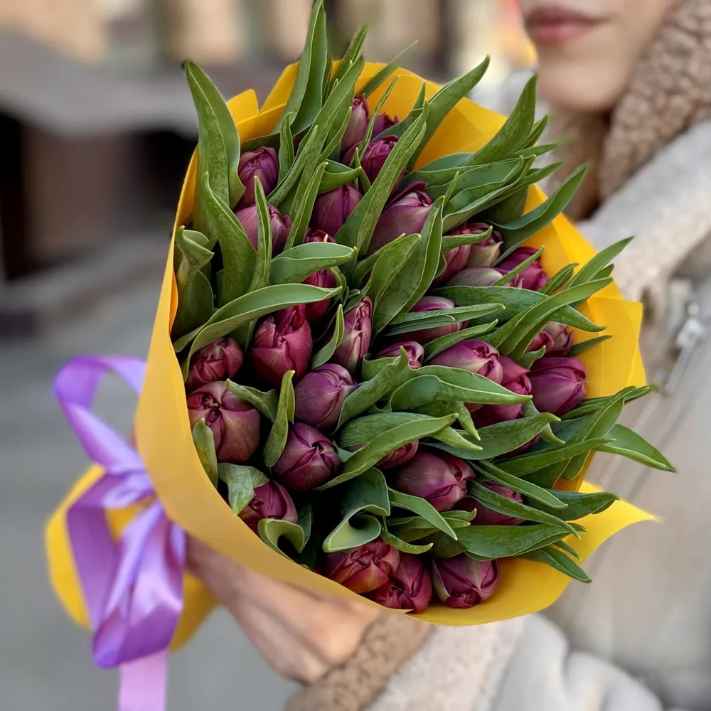 35 în stil bujor violet lalele