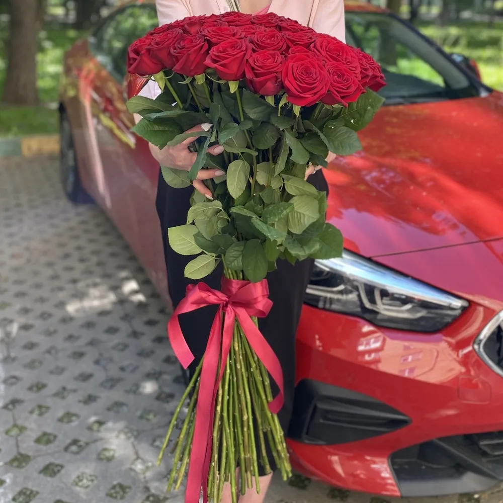 51 красная роза Люкс