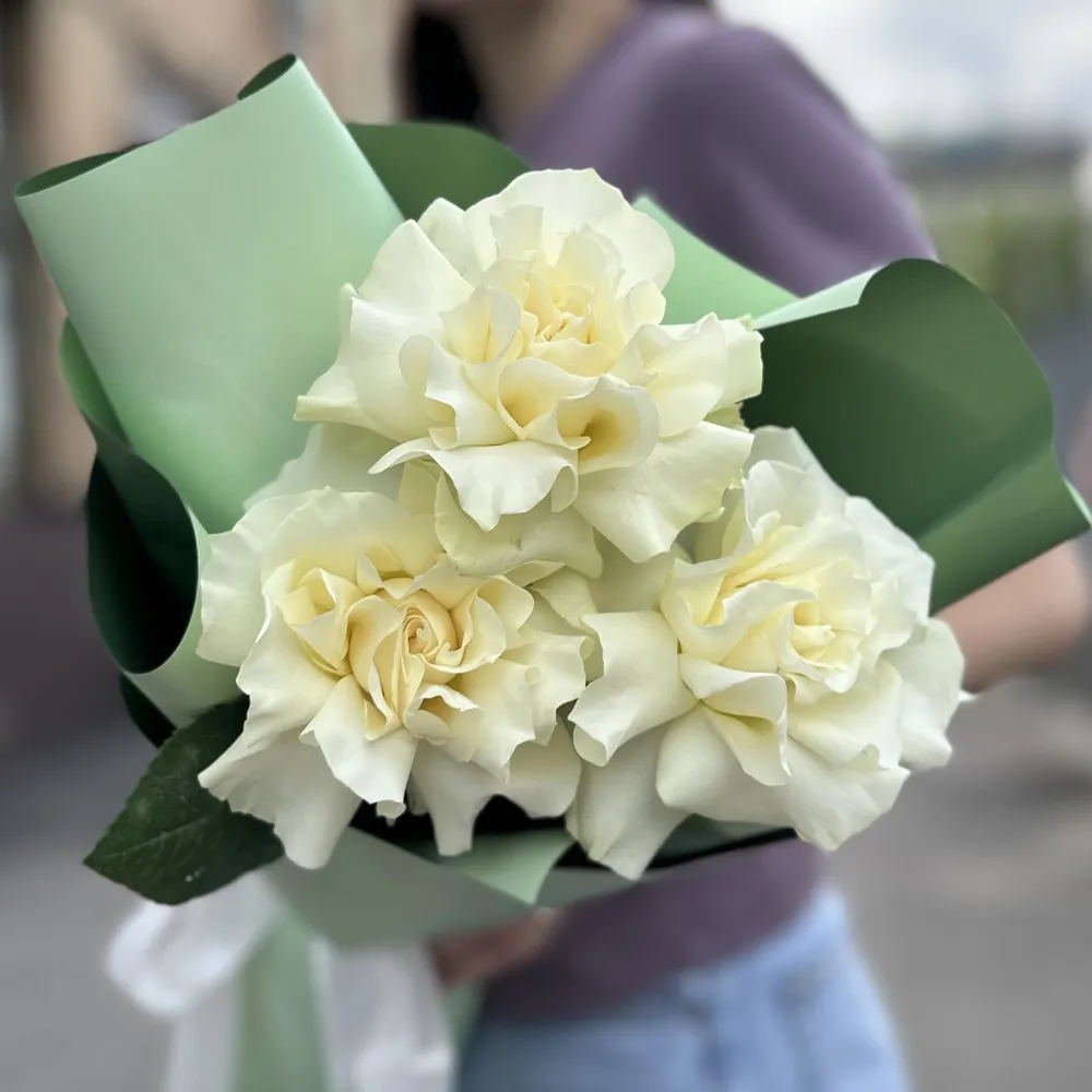 3 Buchet 3 albi trandafiri