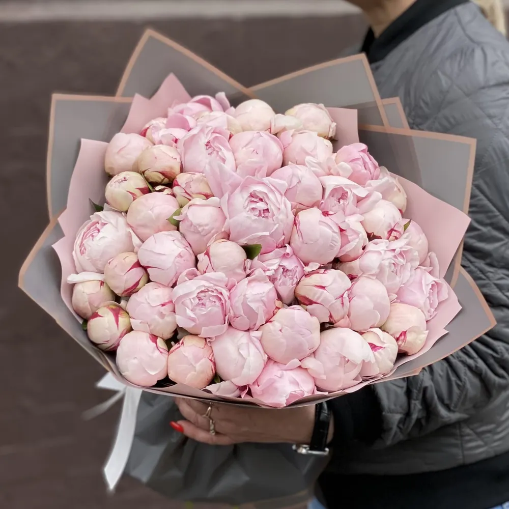 45 Buchet 45 roz bujori