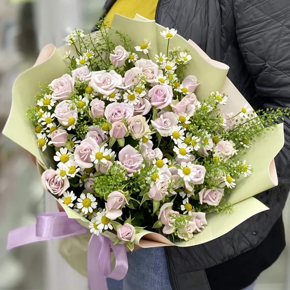 Buchet de tufă trandafiri